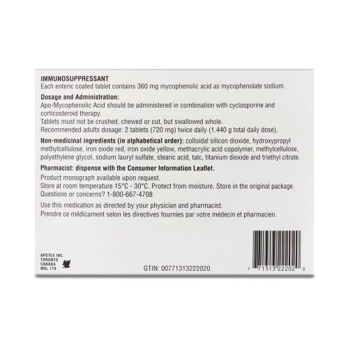 Apo Mycophenolic Acid (Mycophenolate Sodium)