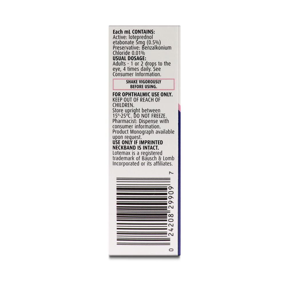 Lotemax Ophthalmic suspension (Loteprednol)