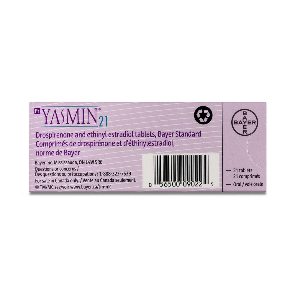 Yasmin 21 (Ethinyl Estradiol Drospirenone)
