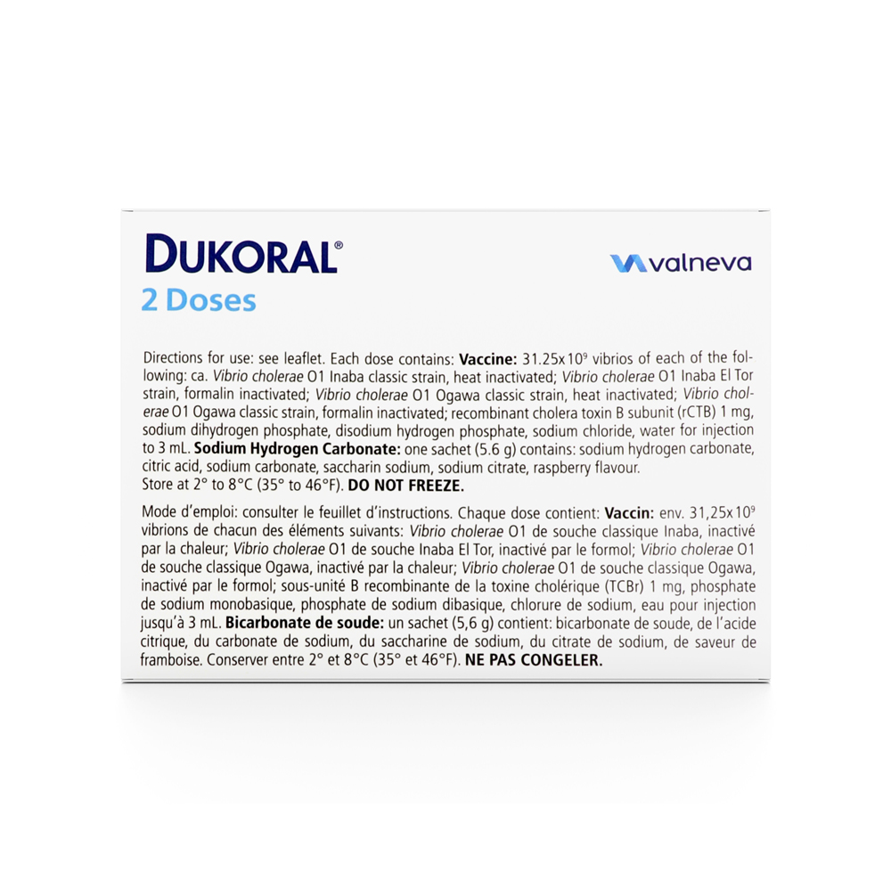 Dukoral Vaccine (Cholera and Travelers Diarrhea Vaccine)