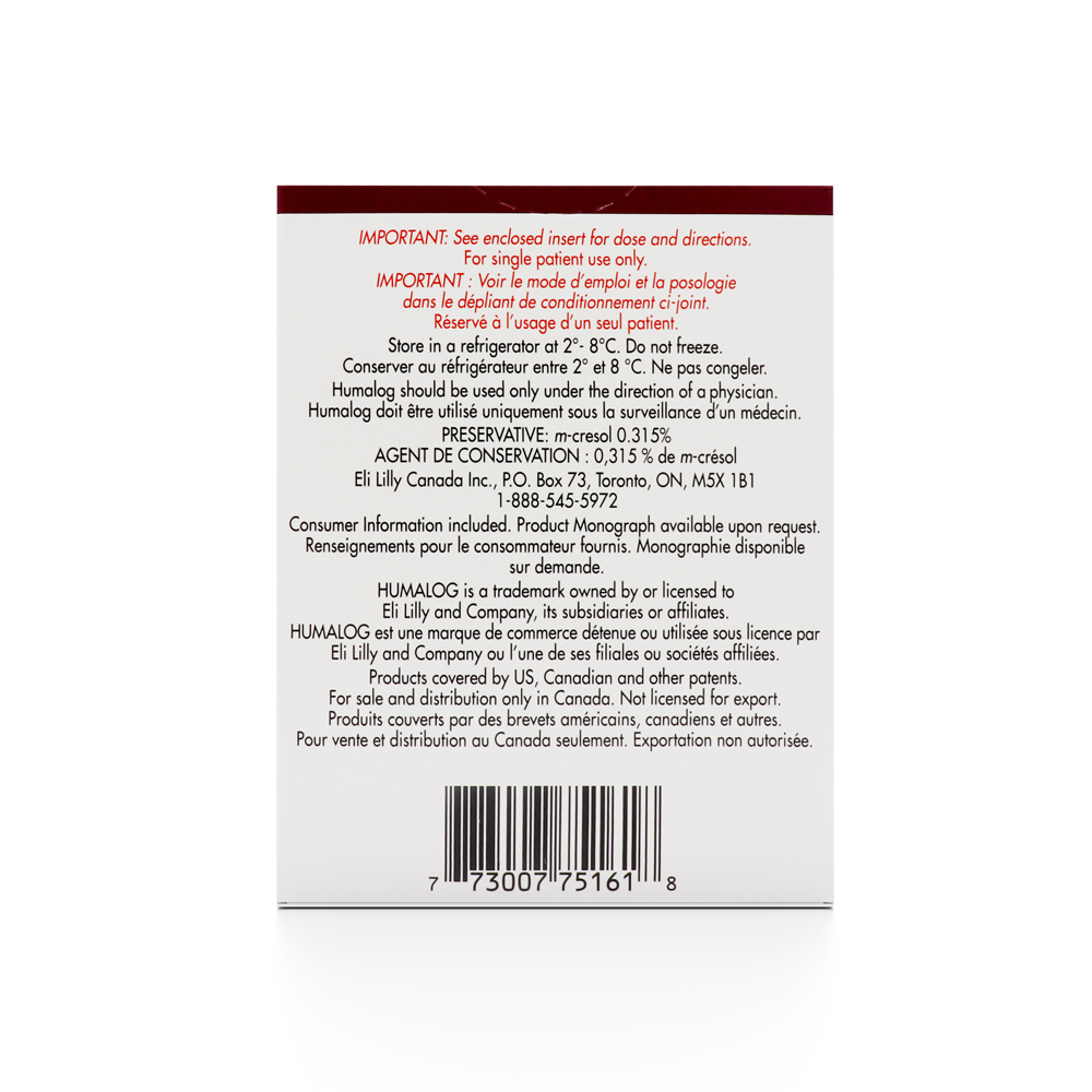 Humalog Cartridge (Insulin Lispro)