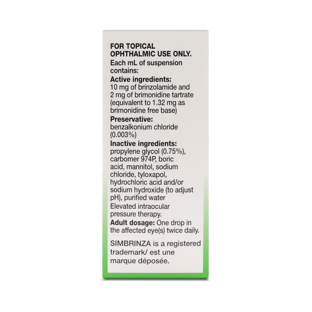 Simbrinza (Brinzolamide Brimonidine)