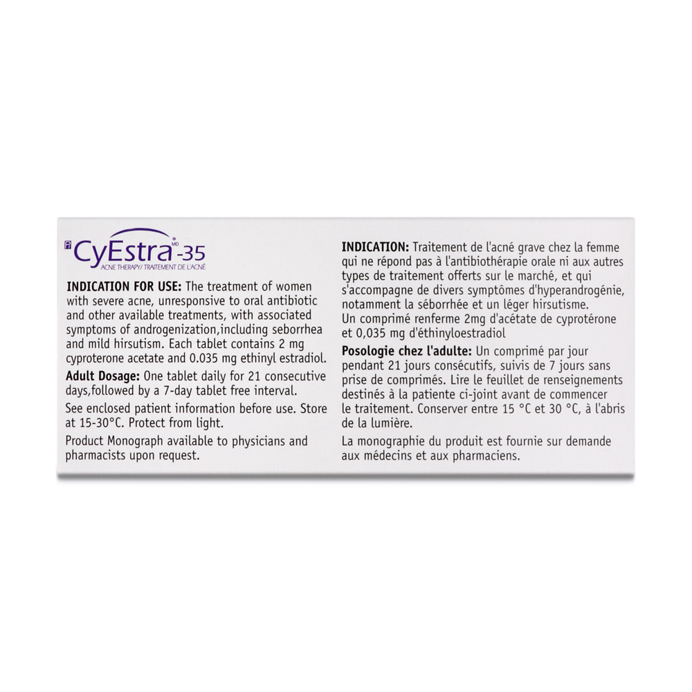 Cyestra 35 (Cyproterone Ethinyl Estradiol)