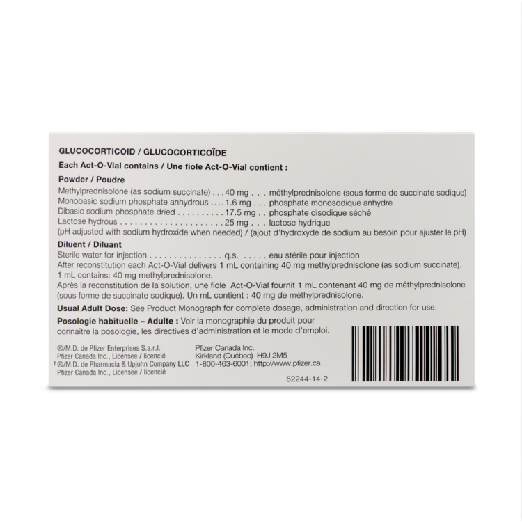 Solu Medrol Act O Vial (Methylprednisolone)