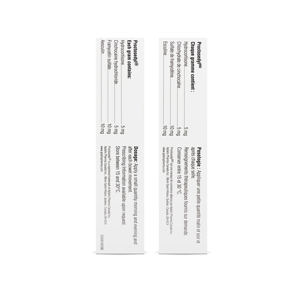 Proctosedyl Ointment (Hydrocortisone Framycetin Cinchocaine Aesculin)