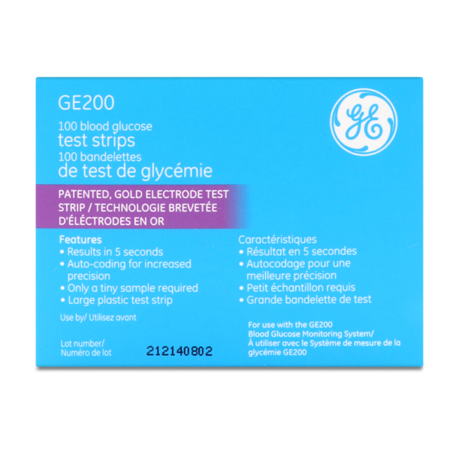 GE 200 Blood glucose test strips